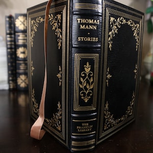 Thomas Mann Five Stories . The Franklin Library 1977 Limited  Edition Leather Bound, Gold Accents. Excellent Condition! Free Shipping !!