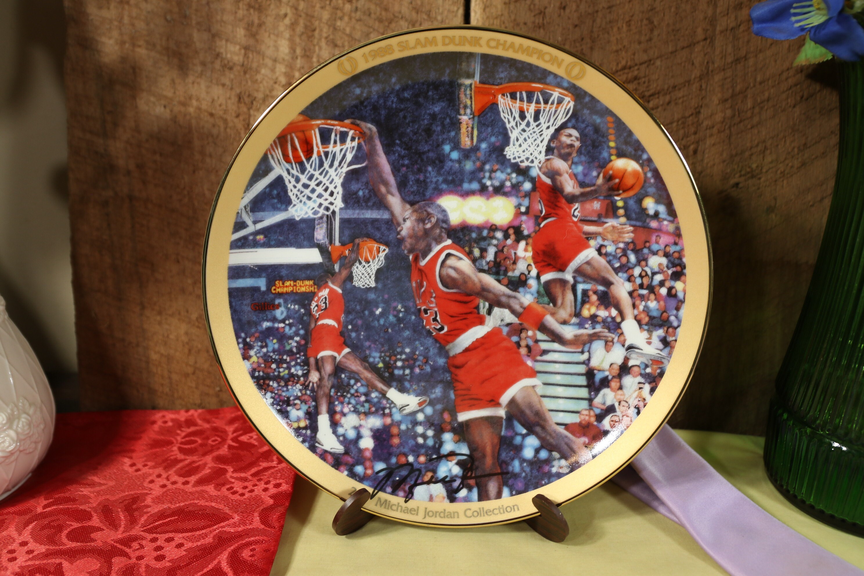 マイケルジョーダン 絵皿 1998 SLAM DUNK CHAMPION マイケルジョーダン 絵皿 1998 SLAM DUNK CHAMPION マイケルジョーダン