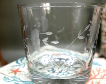 Princess House Heritage kristallen ijsemmer, geëtst bloemendessin. C/BM4