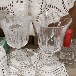 Victoria by Royal Crystal Rock Water Goblet / Large Wine Glass. 1980s Vintage Italian Christal.
