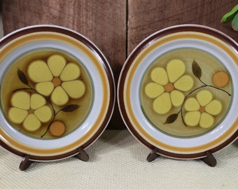 Retro 1970's  Daisydale Salad Plates by Acson's. 7 5/8" #8517