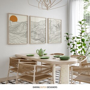 This shows the artworks in a modern minimalistic setting. All prints are 10x15 size.