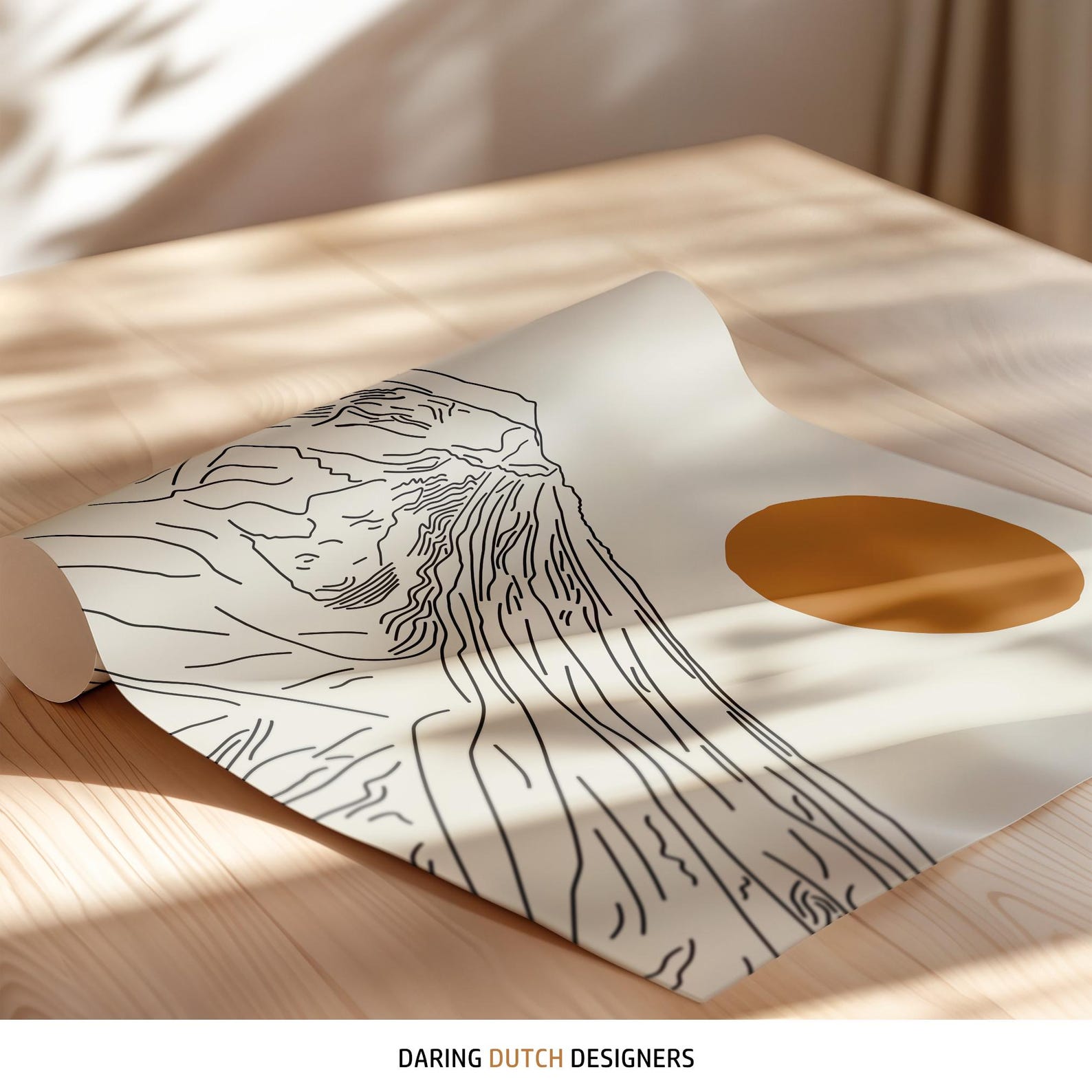 Minimalist Mount Fuji Poster - Modern Line Art Print, Japanese Wall Art ...