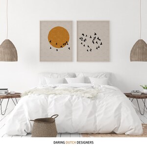 Bedroom with continuous poster set.