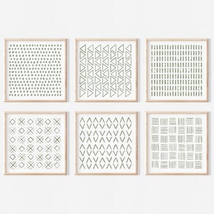 Sage Green Square Set | Set of 6 Prints | Green Gallery Wall | Square Print 5x5 6x6 8x8 12x12 etc.