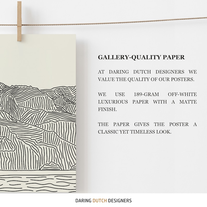 High quality paper for all our art posters.