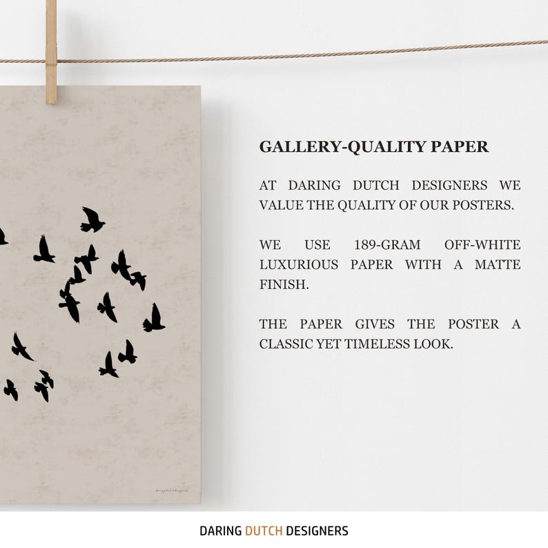 Gallery quality paper used in our posters.