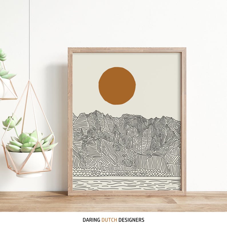 Kauai Hawaii artwork displayed 16x20".
