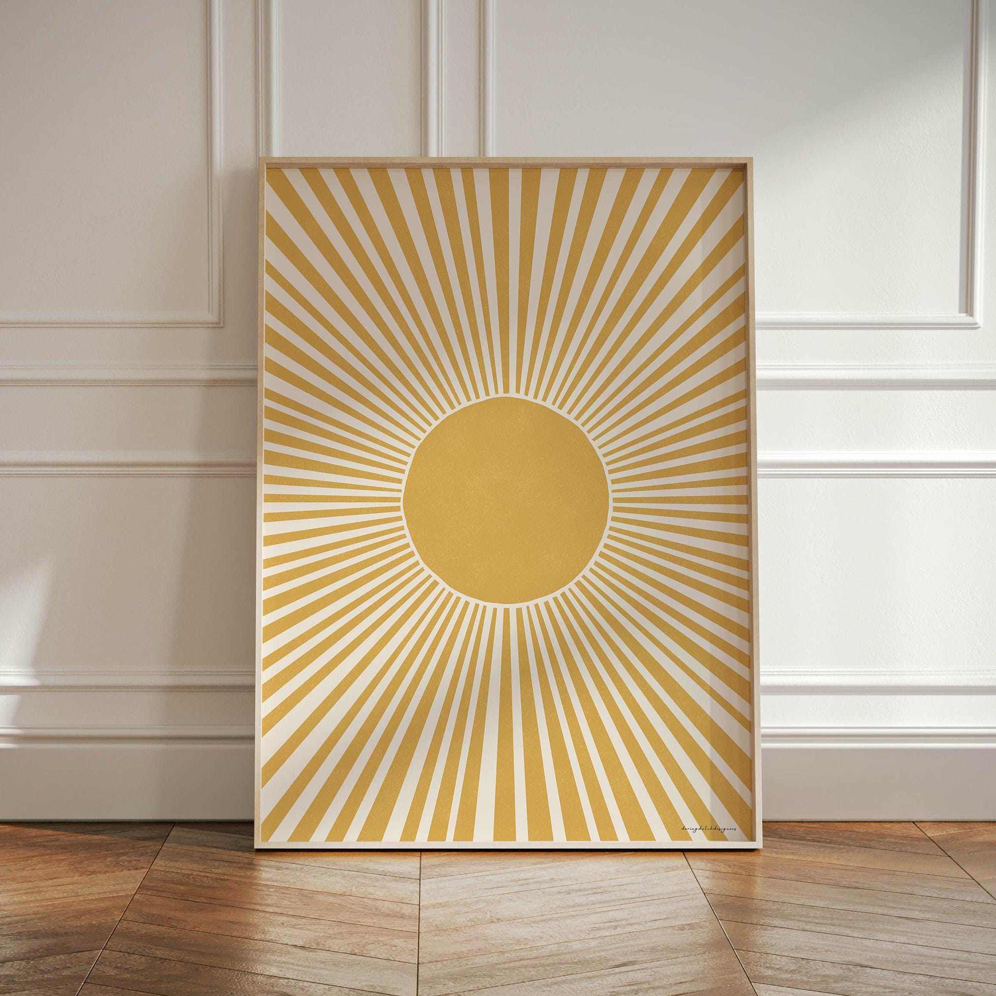 thumbnail image 2 of Yellow Mustard & Grey Geometric Stag Head – Framed Wall Art Print (UK Made) 2 of 4