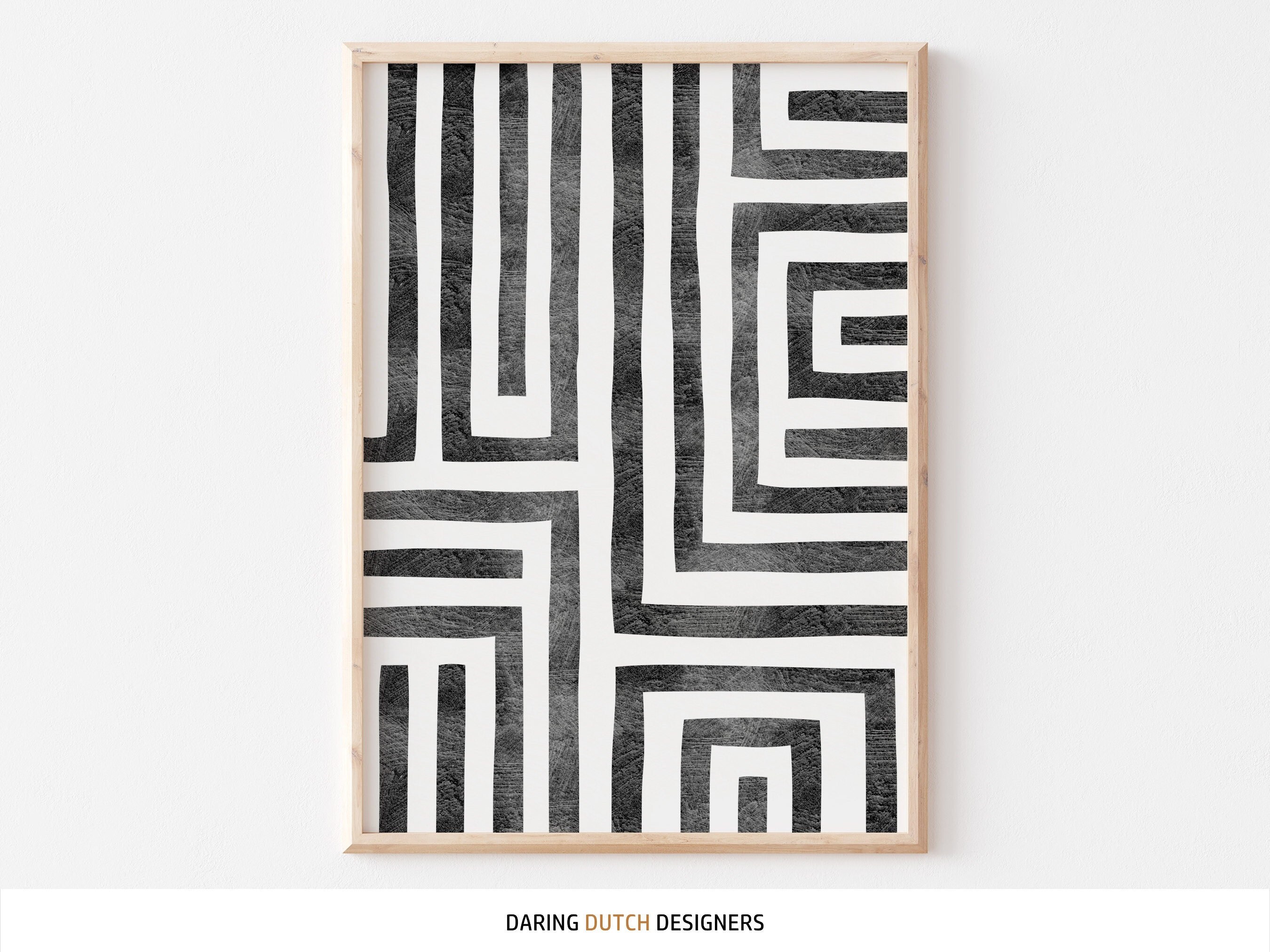 Simple Abstract Art Black And White Lines