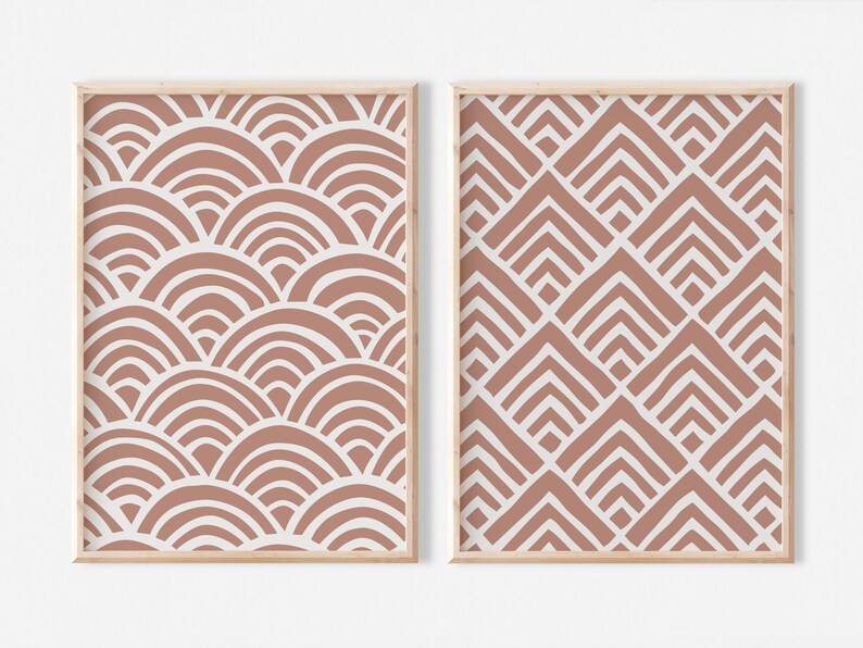 Blush Pink Wall Art Set of 7 Printable Pink Wall Art Etsy