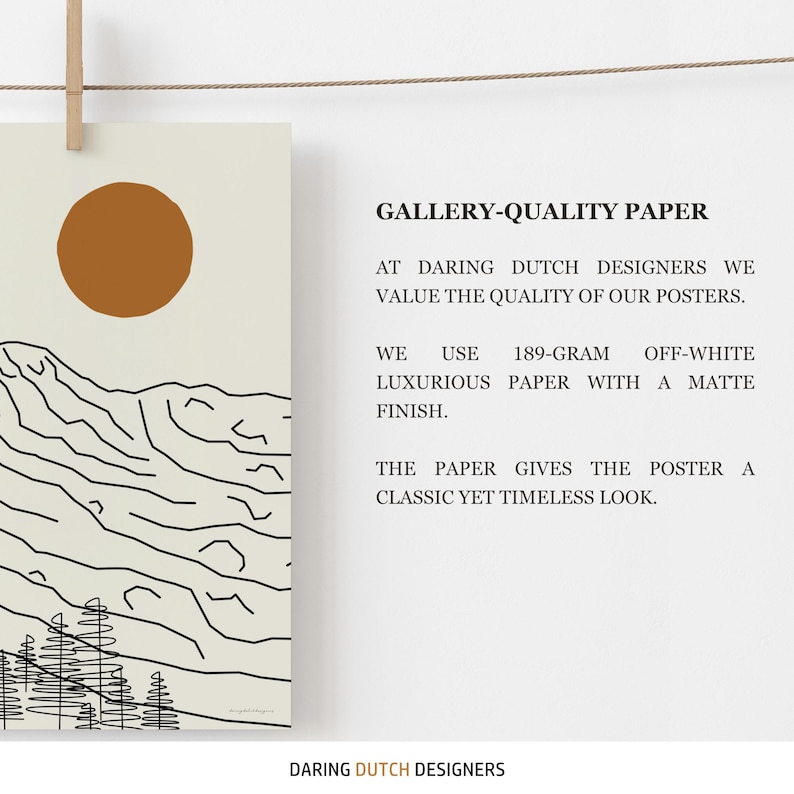 Your new poster is printed on gallery quality paper.