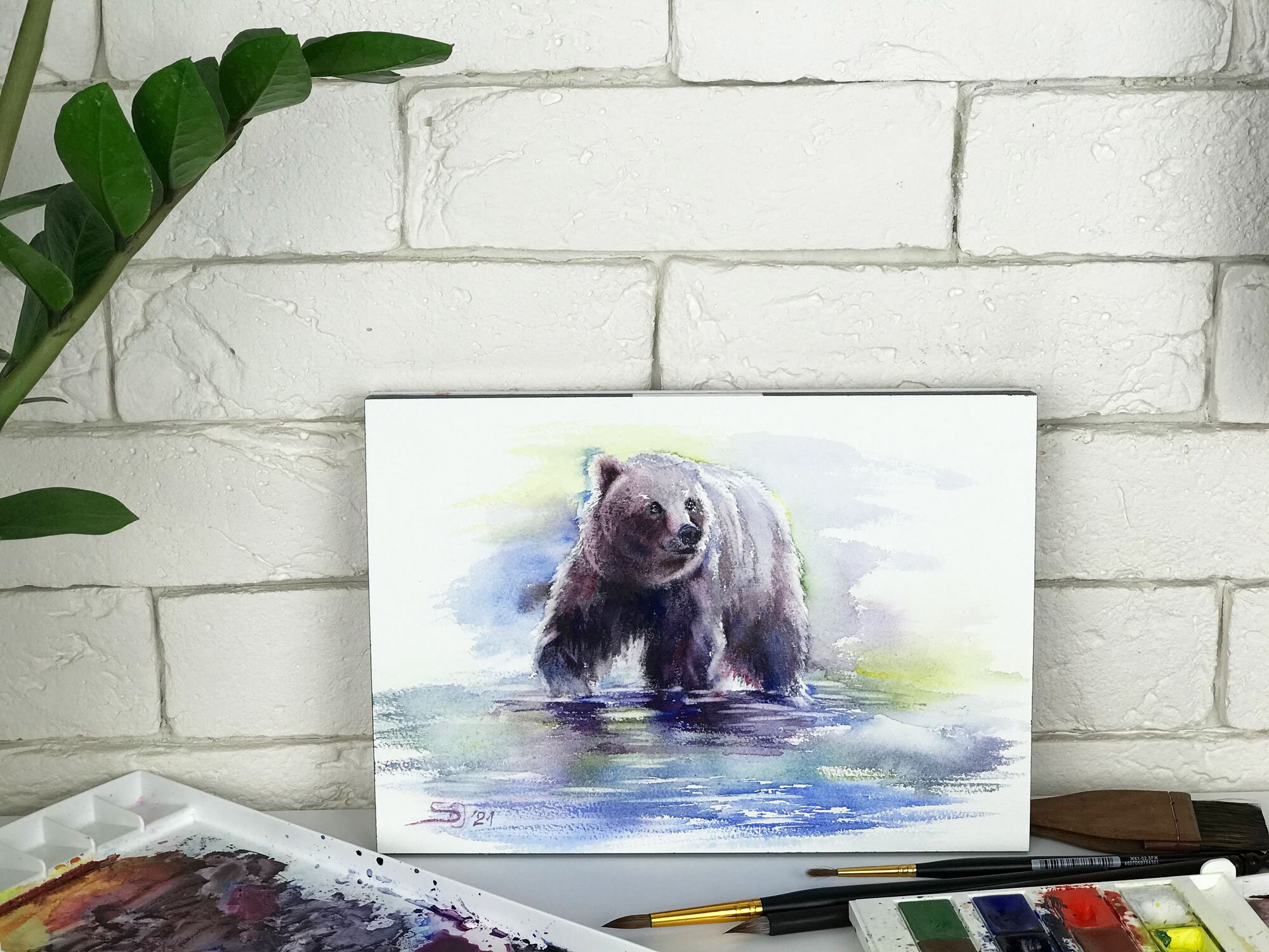 Bear Painting California Original Art California Bear Wall Art Etsy
