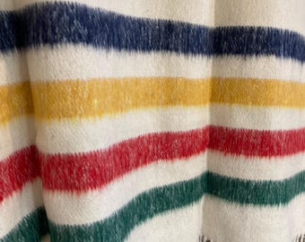 Handwoven Brushed Wool Blanket, Decorative Throw with Tassels, Twin Blanket, Vintage Camp Style, Oversized Couch Throw, Mountain Lodge Decor