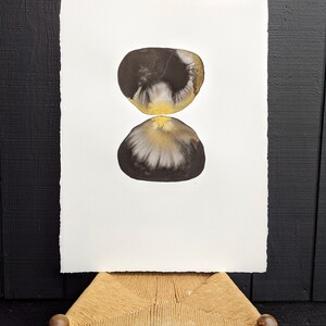 22&quot;x30&quot; Painting: 2 Stacked Shapes var. 001