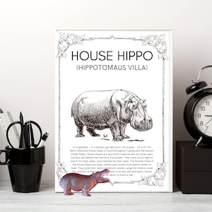 Quirky House Hippo Figurine - A Unique Gift for the Hippo Lover in Your Life