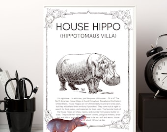 Quirky House Hippo Figurine - A Unique Gift for the Hippo Lover in Your Life