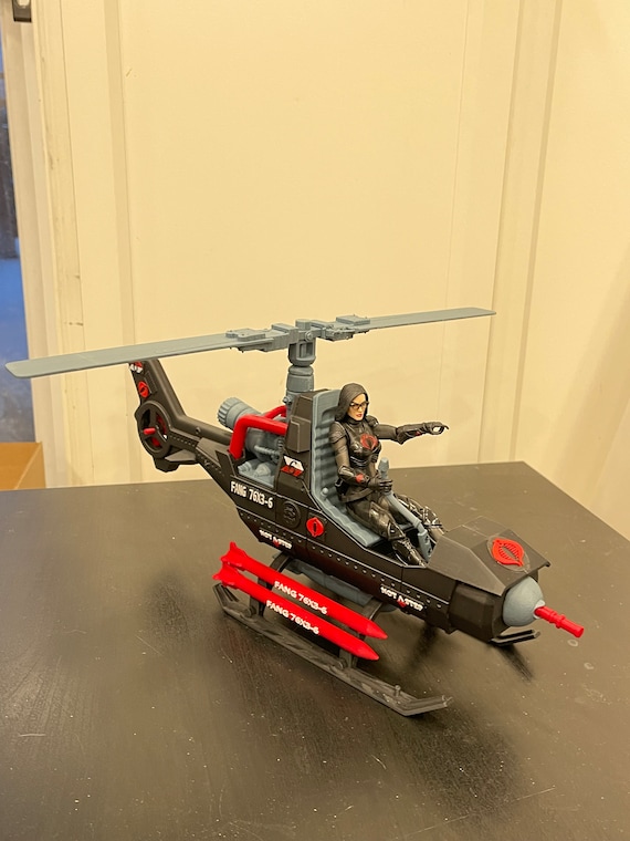 Gi Joe★Cobra Fang MK5 Attack Helicopter Cobra FANG GI Joe Retro Helicopter RAH Action Vehicle from