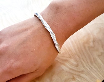 Fine Silver .999 Torc Bracelet Arthritis Pain Relief & EMF Defender