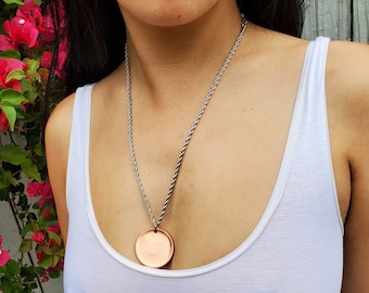 Sun Medallion Pendant .9999 Pure Copper EMF Shield