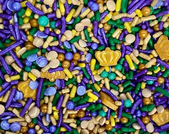 Mardi Gras Jimmies Sprinkles Sprinkles Mix 4oz Bag