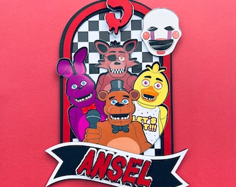 Adorno para tarta de Five Nights at Freddy's de FNAF