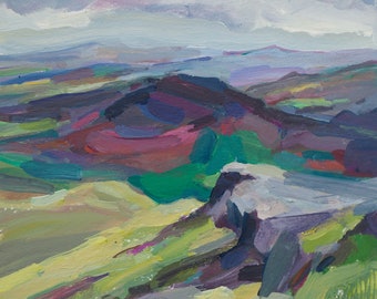 Lake District, view from Pavey Ark, original painting