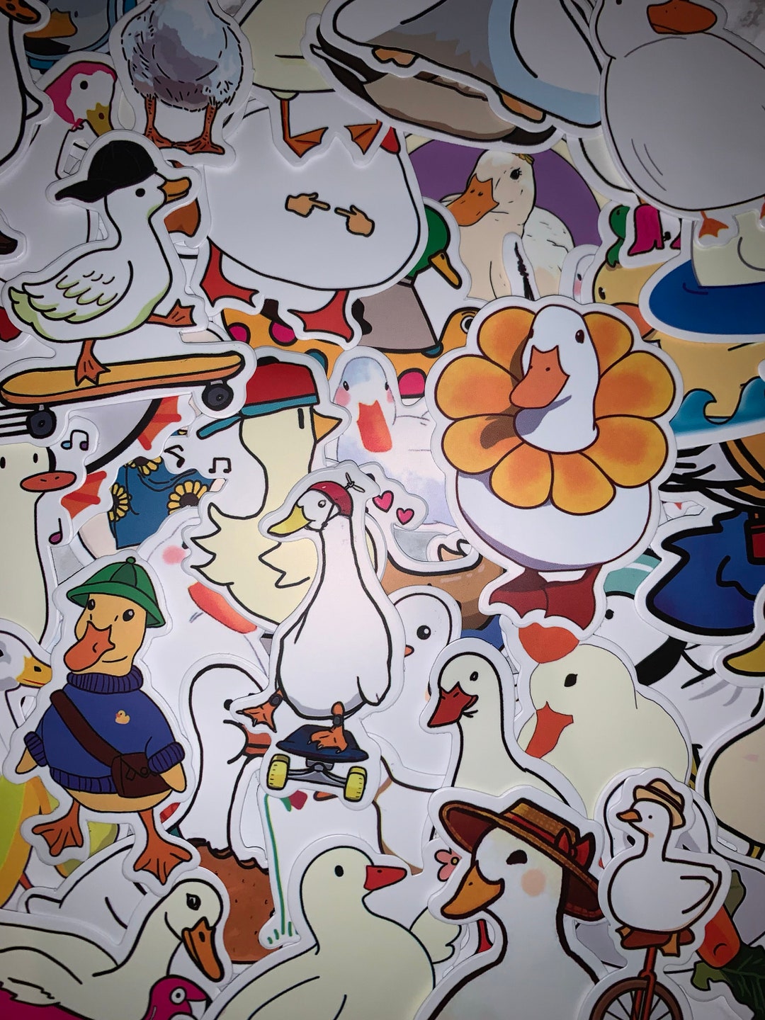 Cartoon Duck Stickers 550 Pc Cartoon Doodle Duck Stickers Etsy