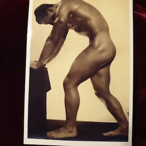 Vintage jock guy shirtless strong man flexing muscle bodybuilder steamy beefcake male gay int photo candid physique snapshot handsome hunk