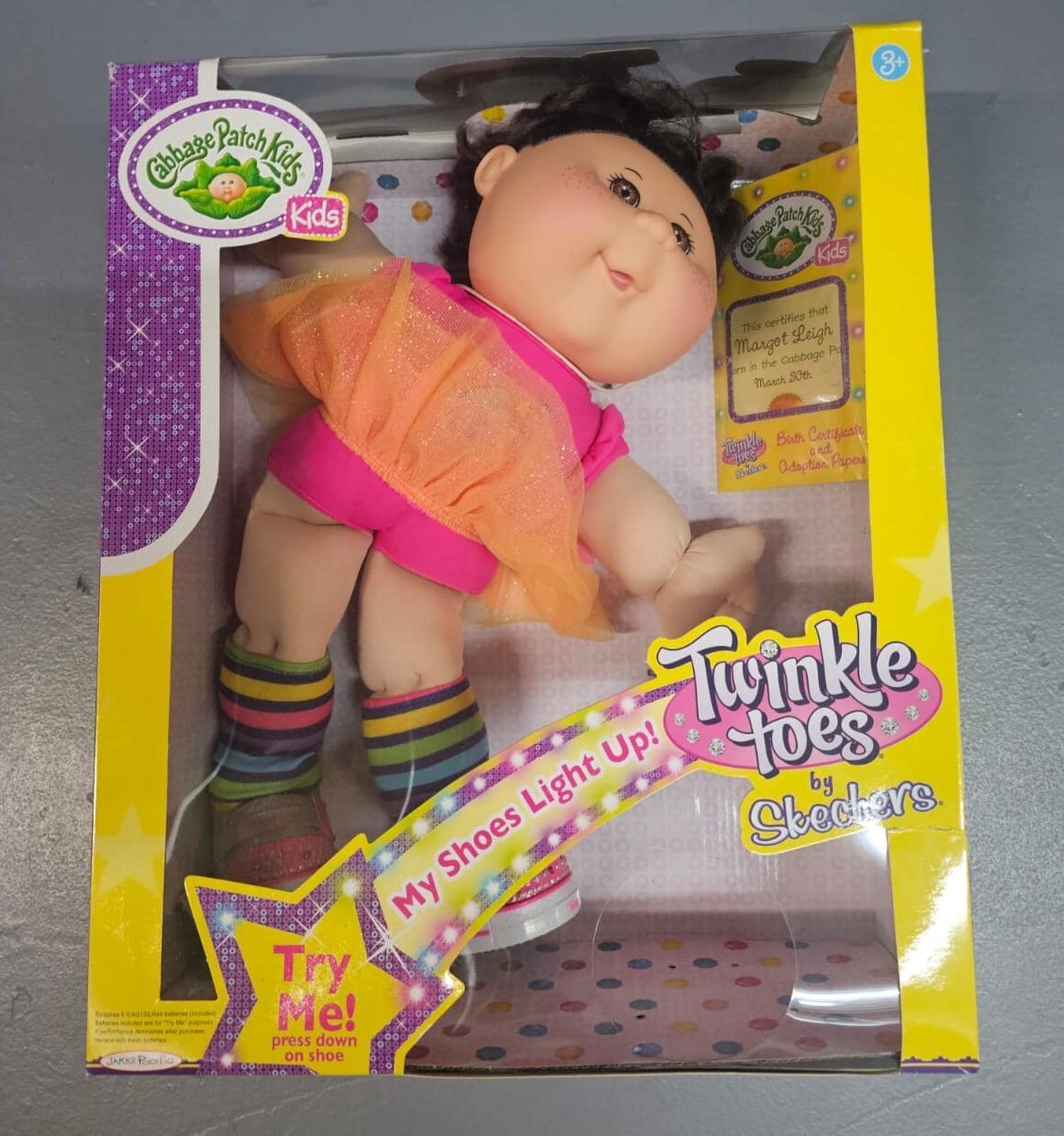 Zapatos Skechers Cabbage Patch Kids Twinkle Toes de Sketchers con luces, para niños de 3 años en adelante