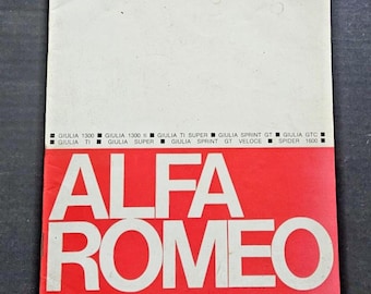 Alfa Romeo Giulia TI GT 1962-1966 OEM Axle Shop Service Repair Manual Guide