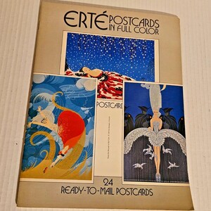 1984 Erte Postkarten in Farbe 24 Ready-To-Mail-Postkarten Dover-Publizierungen