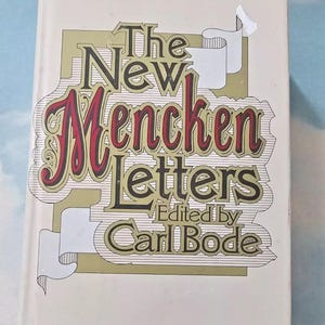 Cartas vintage de The New Mencken, editadas por Carl Bode, 1.ª edición, 1977, en tapa dura