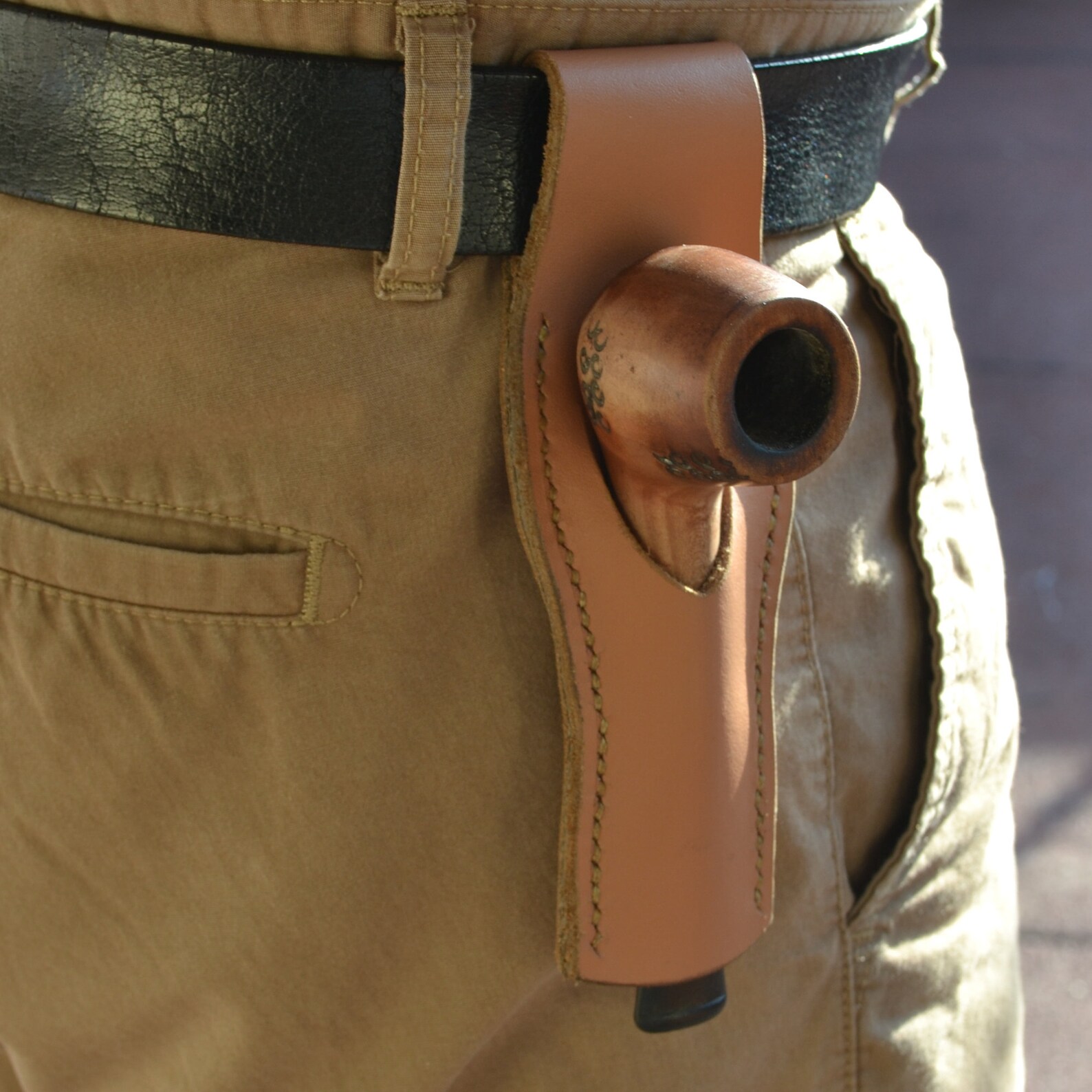 Leather Pipe holster Handmade Leather pipe holder Etsy