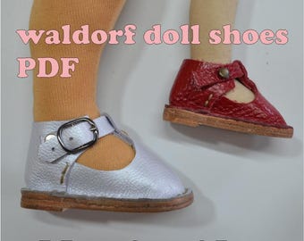 Patron de chaussures de poupée Waldorf PDF 5,5 cm - 6 cm - 6,5 cm