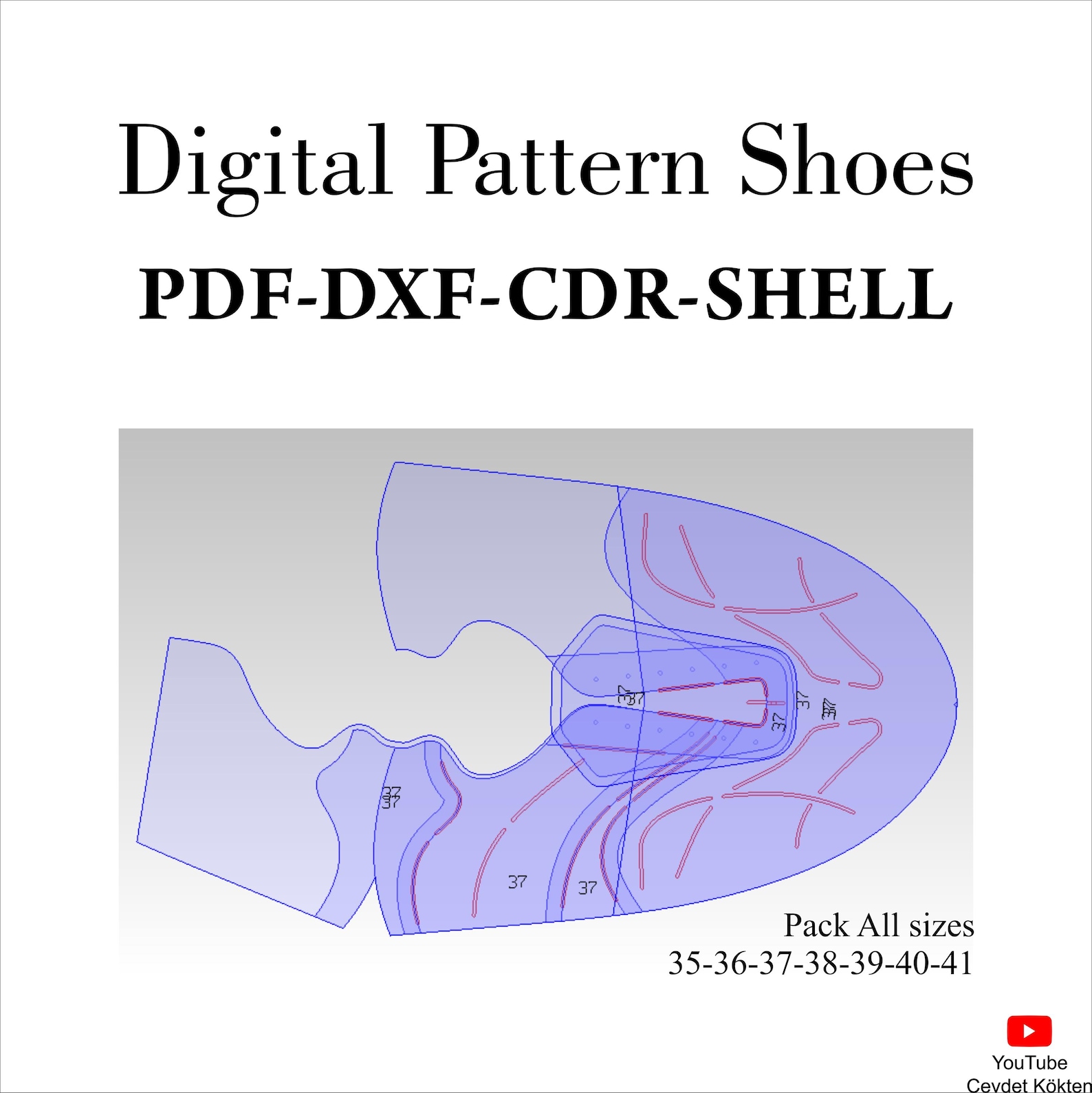 Digital Shoe Pattern Football Boots Dxf-cdr-pdf-she All Sizes 35-41 - Etsy