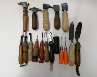 vintage shoemaker tools 16 pieces