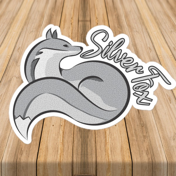 Silver Fox Sticker, Vinyl sticker, Hydroflask Sticker, Laptop Sticker, WaterBottle Stickers