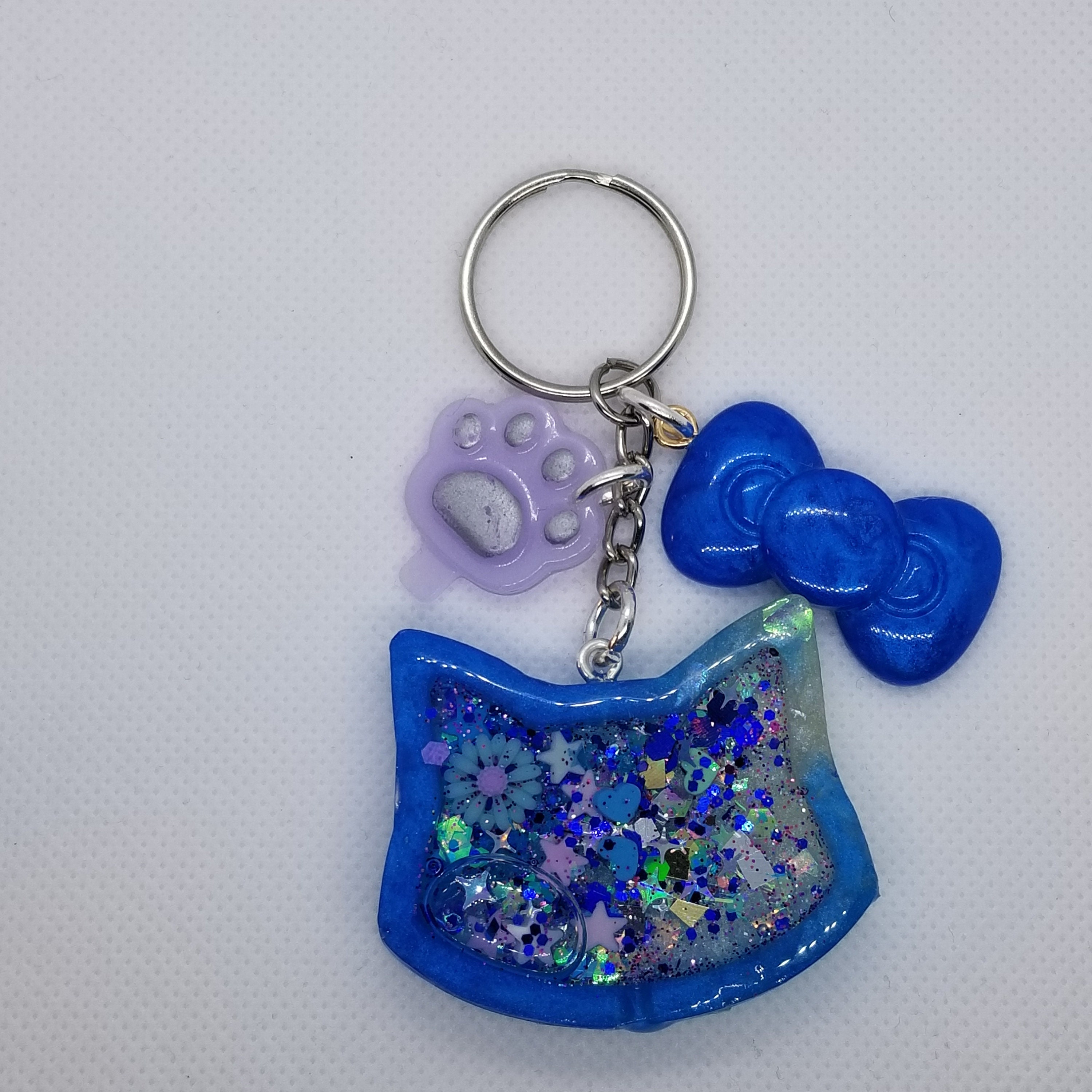 Kitty shaker keychain cat keychain kawaii shaker keychain | Etsy