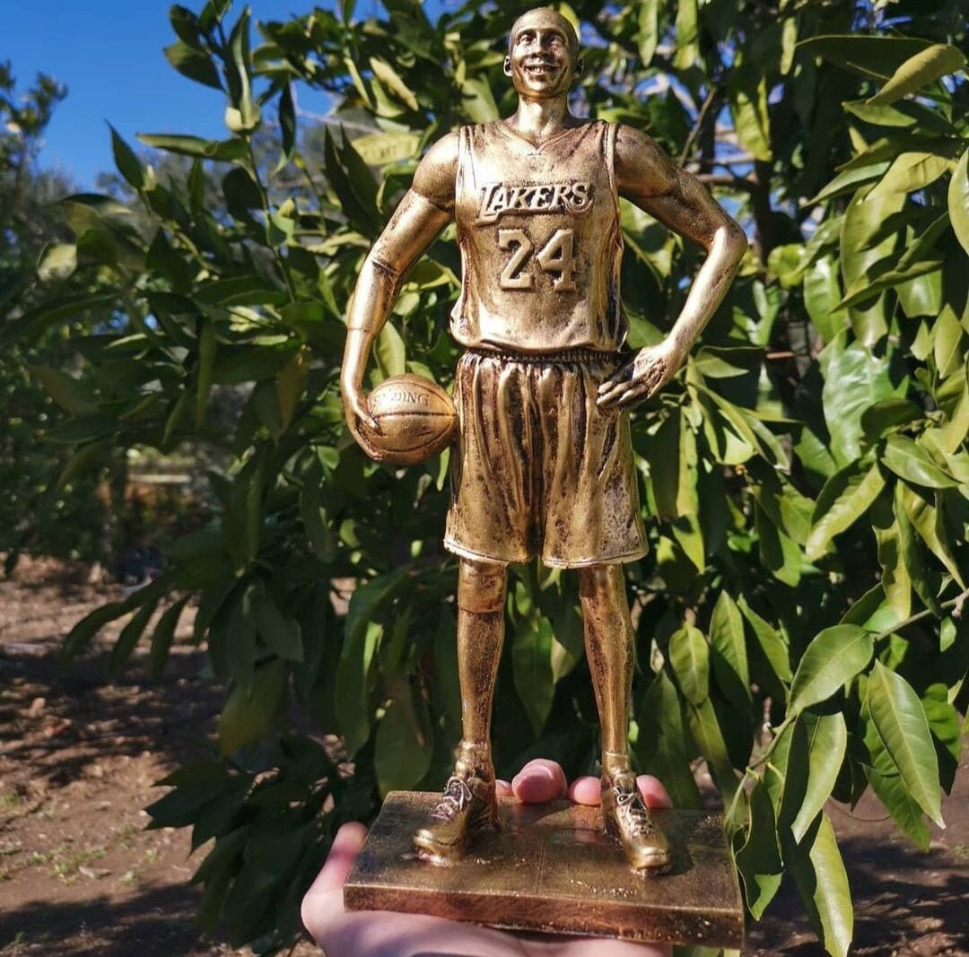 Kobe Bryant Statue Basketball Player Miniature Famous Athlete Etsy