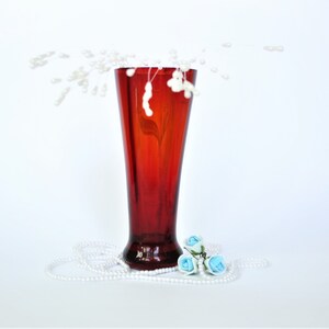 Vintage glass vase, ussr, pomegranate glass