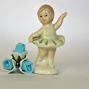 Porcelain ballerina vintage figurine small ballerina, little girl ballet dancer collectible figurine, home decor girl  figurine