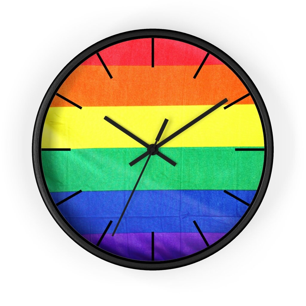 Gay Pride Rainbow Wall Clock LGBTQ Pride Clock Gay Pride Etsy