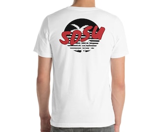 SDSU レトロウェーブ Tシャツ - ホワイト