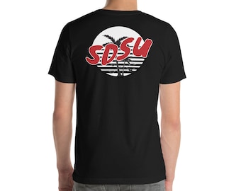 SDSU レトロウェーブ Tシャツ - ブラック
