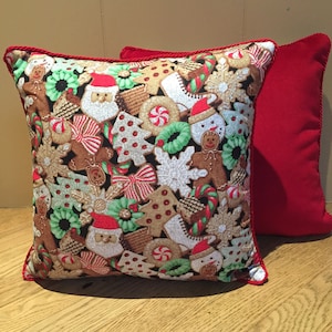Glitter Christmas Cookies Holiday Pillow
