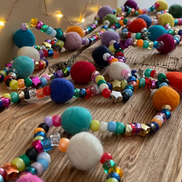 Felt and Bead Holiday Party Garland