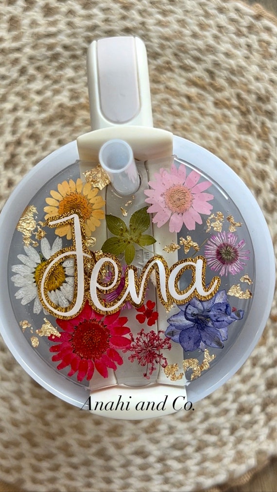 Dried Flowers Stanley Name Plate, Personalized Stanley Plate, 30oz Stanley  Plate Topper, Personalized Stanley, 30oz Quencher Name Plate 