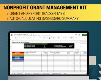 Grant Management Kit and Dashboard for Nonprofits and Grant Writers