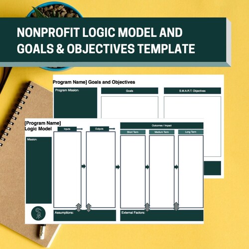 Logic Model Template SMART Goals and Objectives Template - Etsy